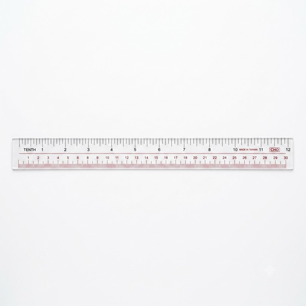 30CM 12" RULER CHO TENTH(1X1080PCS) RED (ASSOTED)