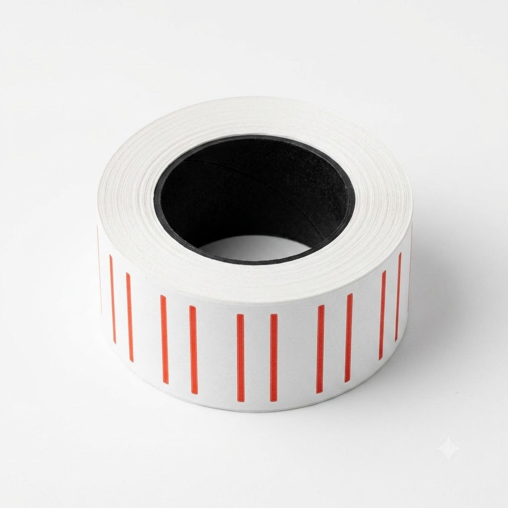 SATO BLANK LABEL FOR SMARK(P)12MM X (W) 21.6MM 2RED LINES (ASSOTED)