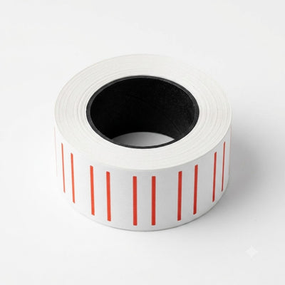 SATO BLANK LABEL FOR SMARK(P)12MM X (W) 21.6MM 2RED LINES (ASSOTED)