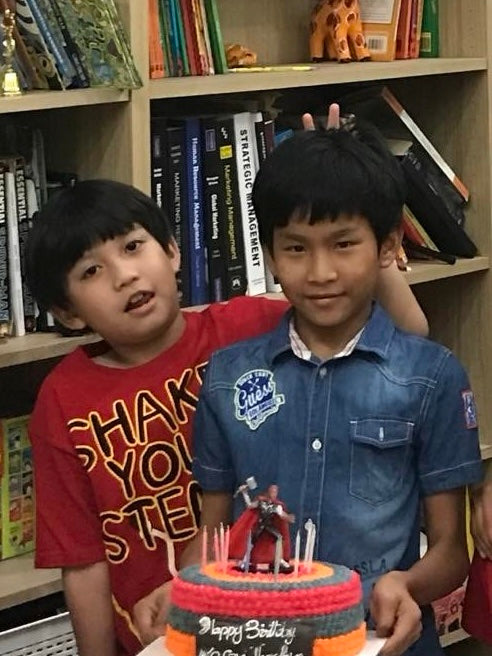 Two friends building and learning together