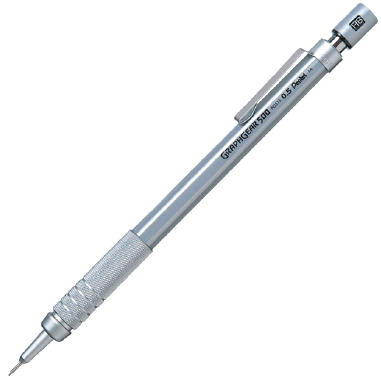 Pentel GraphGear 300 Mechanical Pencil, (0.5mm) Fine line, Slim Barrel
